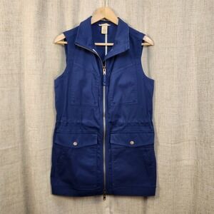 Duluth Trading Co Utility Canvas Vest Women XS Blue DuluthFlex Fire Hose CoolMax